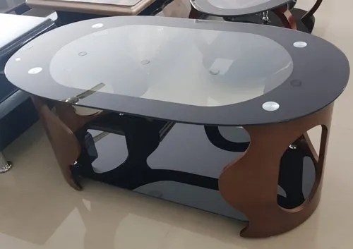 Oval Designer Glass Frame Teak Wood Center Table Rs 8000 Unit Id 20340057073