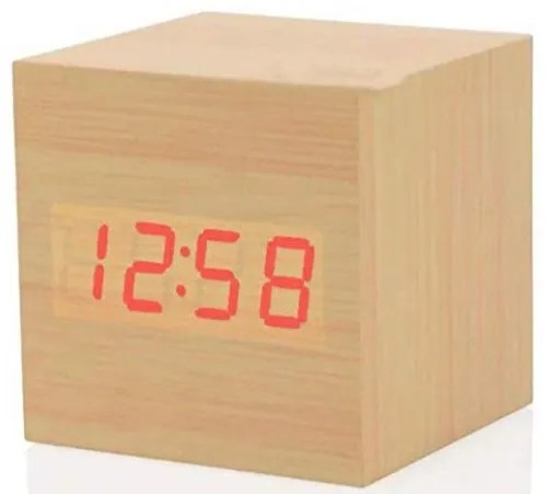 Ultra Modern Wooden Led Clock Square Cube Digital Alarm Thermometer Timer Calendar At Rs 350 Piece Led Digital Clock Id 21121102388