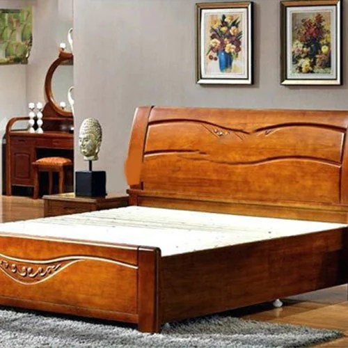 Brown Teak Wood Double Bed Dimension 6 X 6 Feet Rs 95000 Unit M A Furniture Id 20248159748