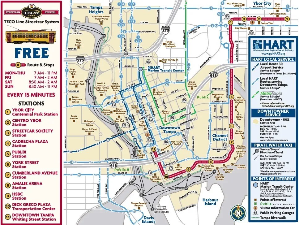 Tampa Trolley Map Guide Explore Tampa Ybor City In 2026 Map Cut.webp