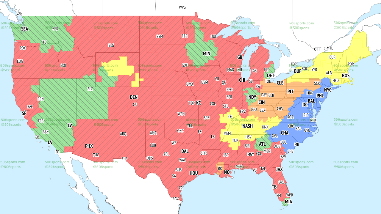Tv Coverage Map For Nfl Games This Weekend 07 CBS 