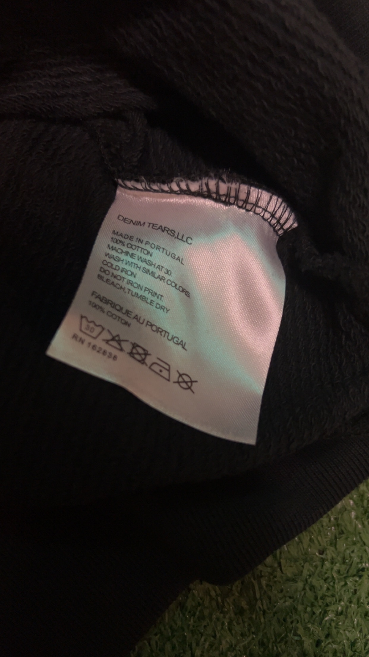 Denim Tears Black Mono Hoodie - Image 4