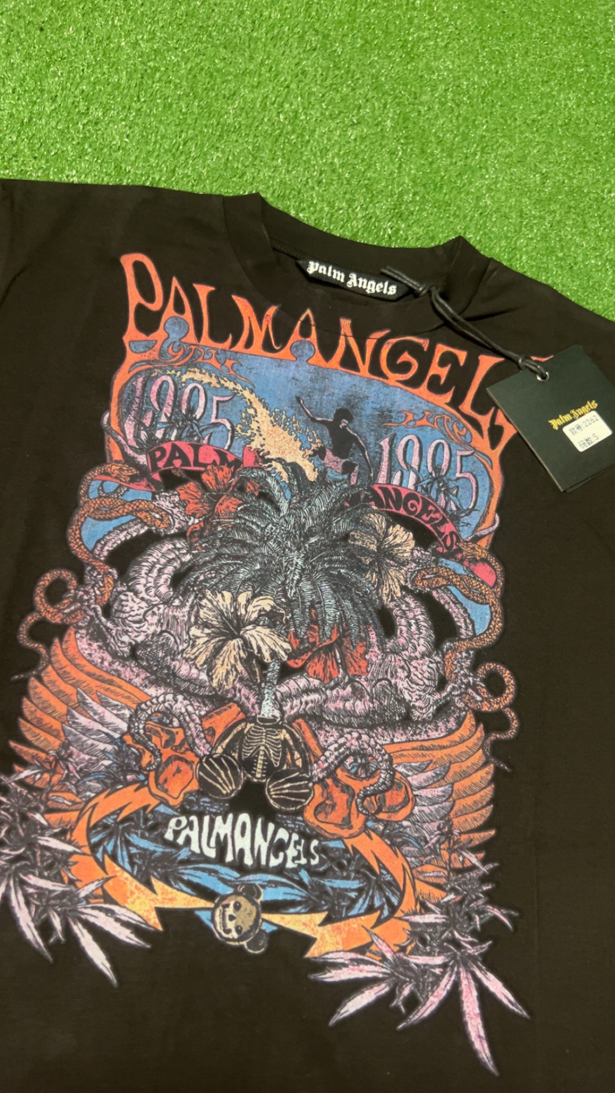Palm Angels Black & White T-Shirt - Image 3