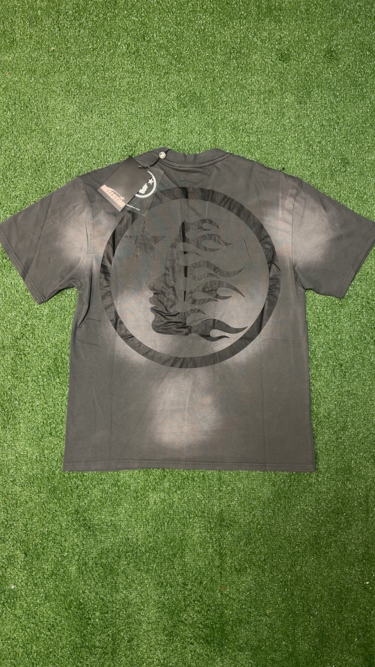Hellstar Grey & Green T-Shirt - Image 2