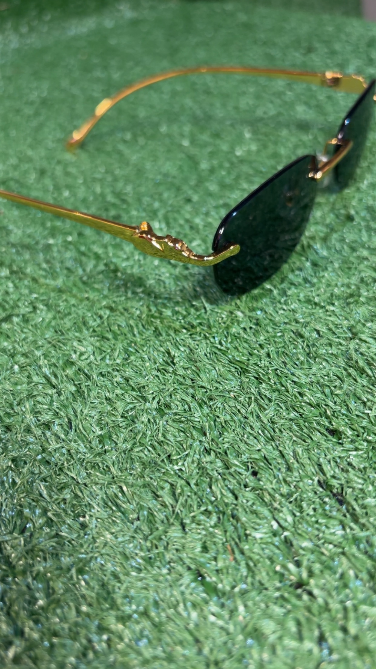 Gold “Cartier” Sunglasses - Image 2
