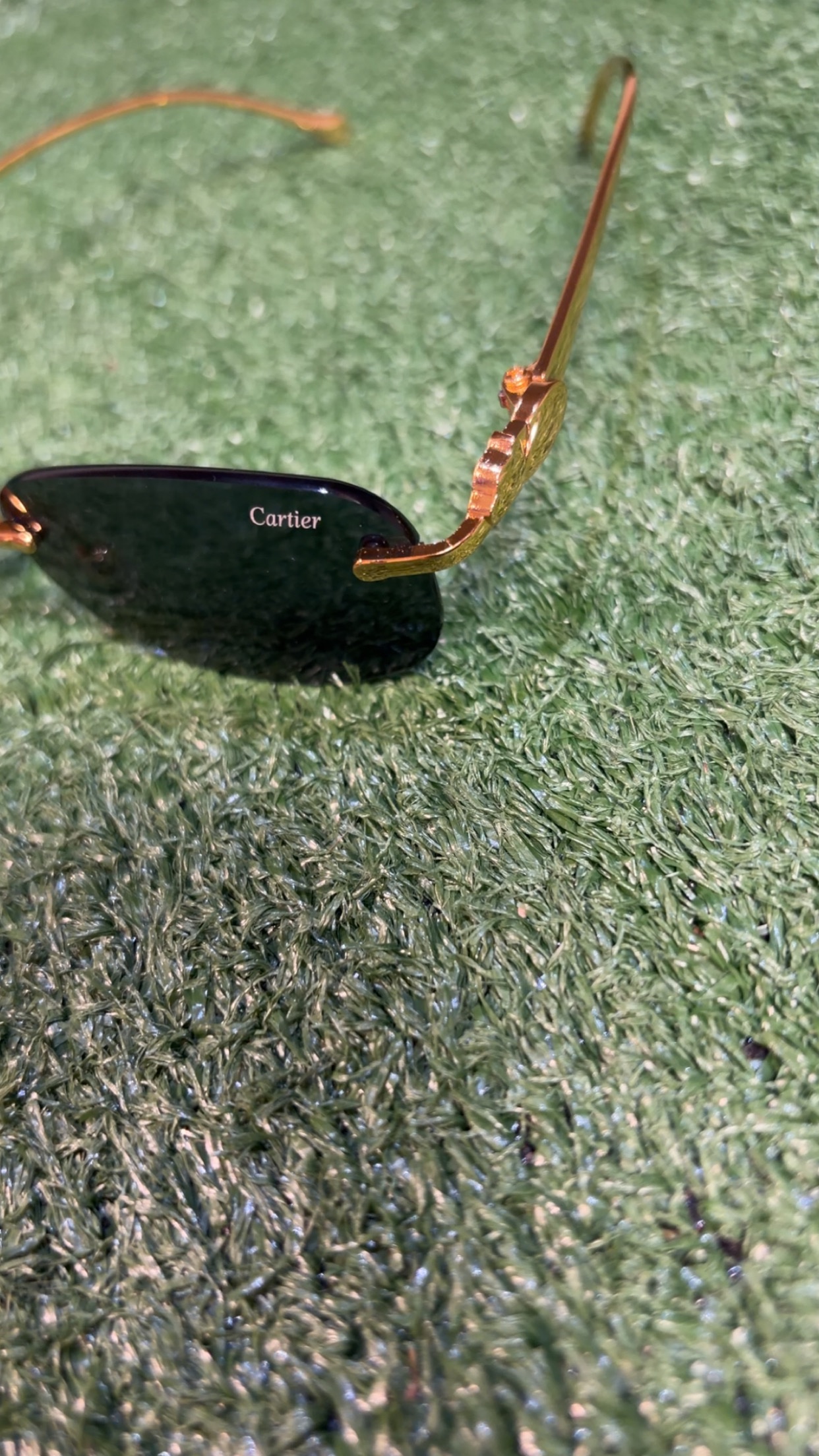 Gold “Cartier” Sunglasses - Image 3