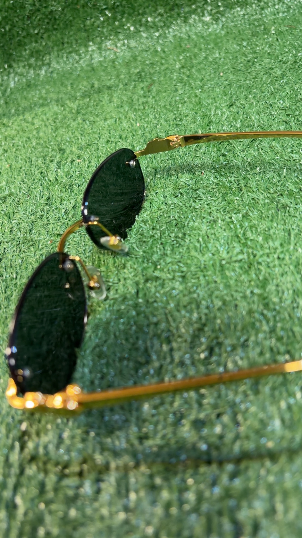 Gold “Cartier” Sunglasses - Image 4