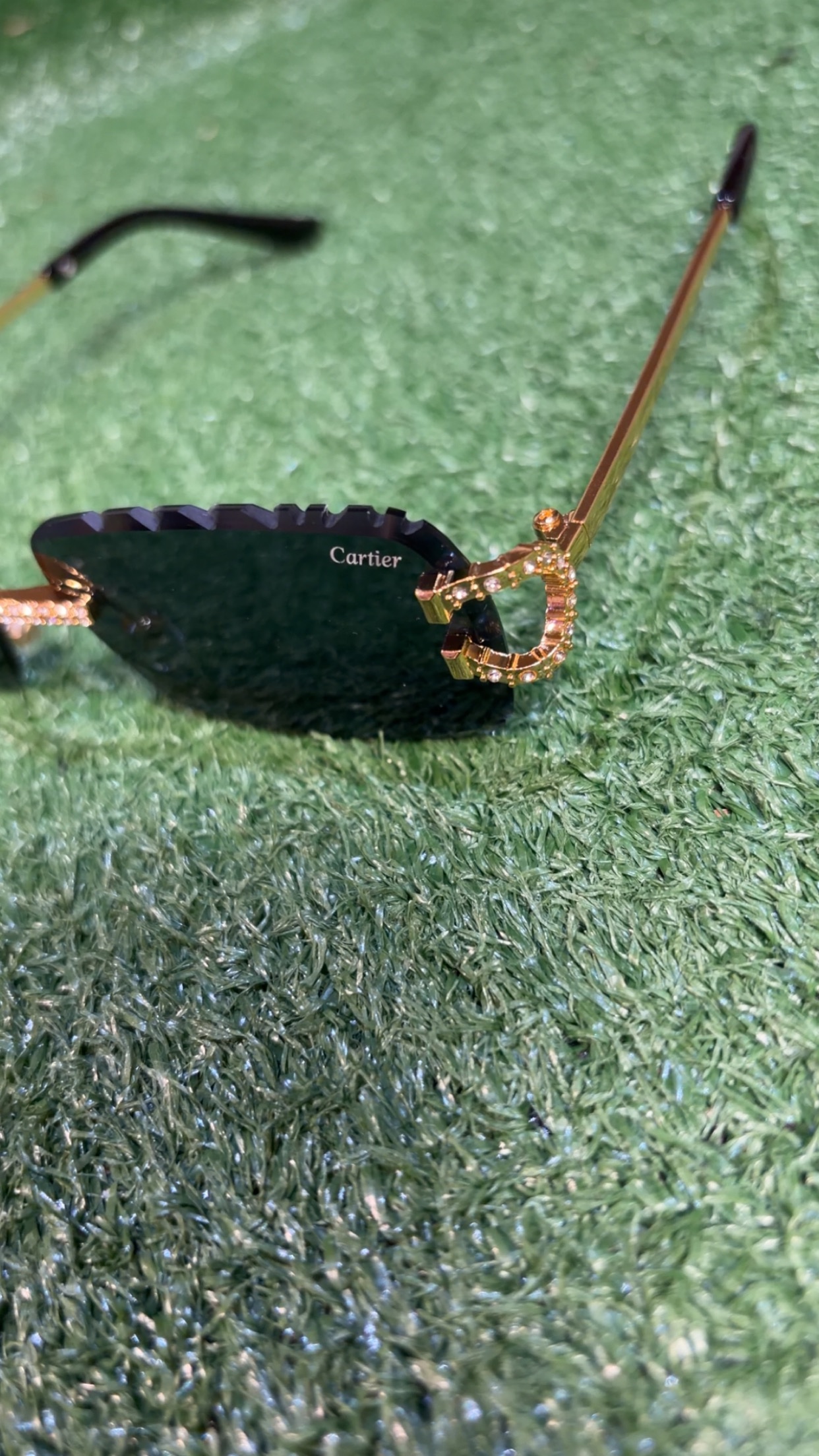 Gold “Cartier” Sunglasses - Image 4