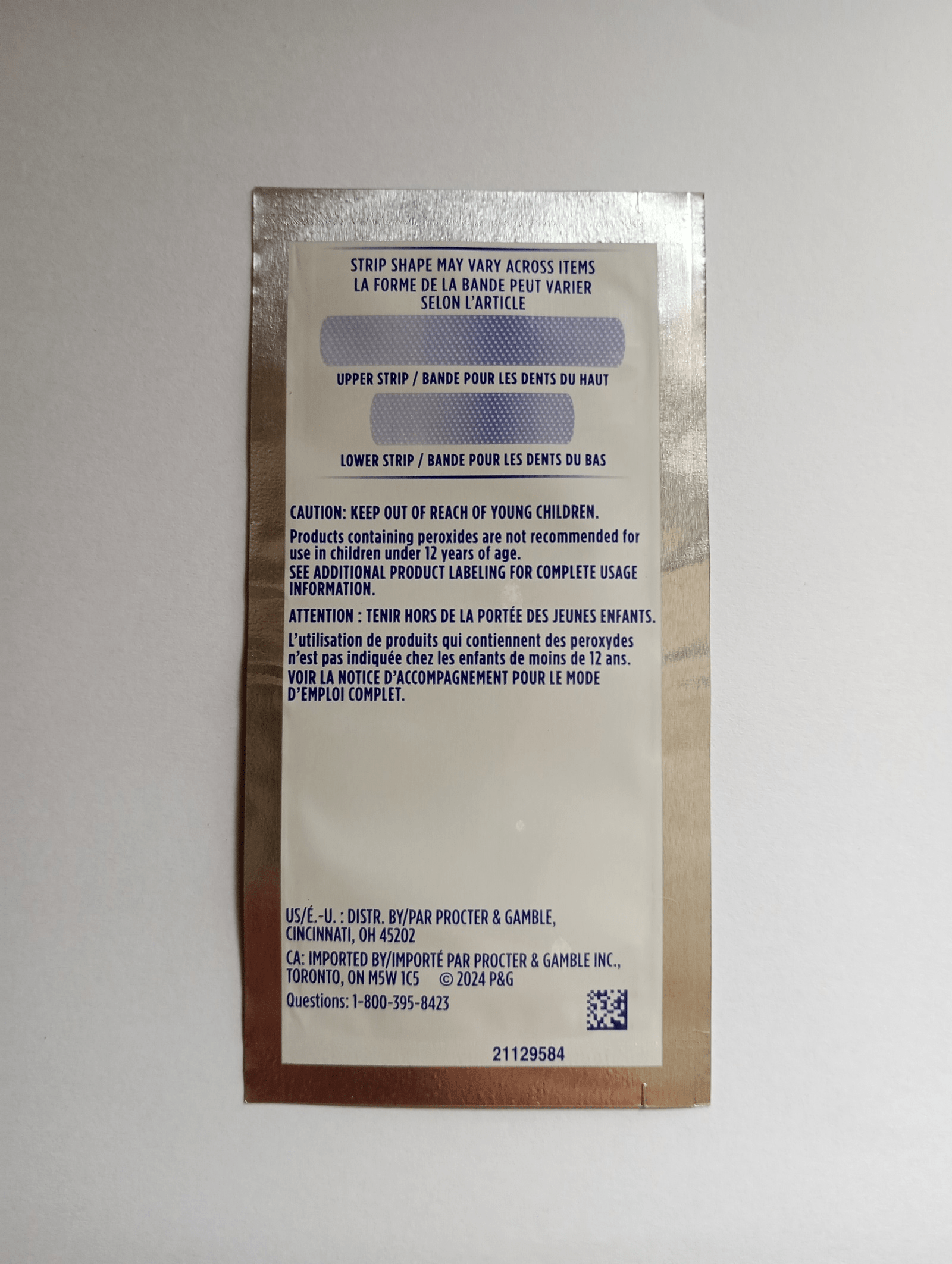 Crest 3D White 1-Hour Express Teeth Whitening Strips, Level 12