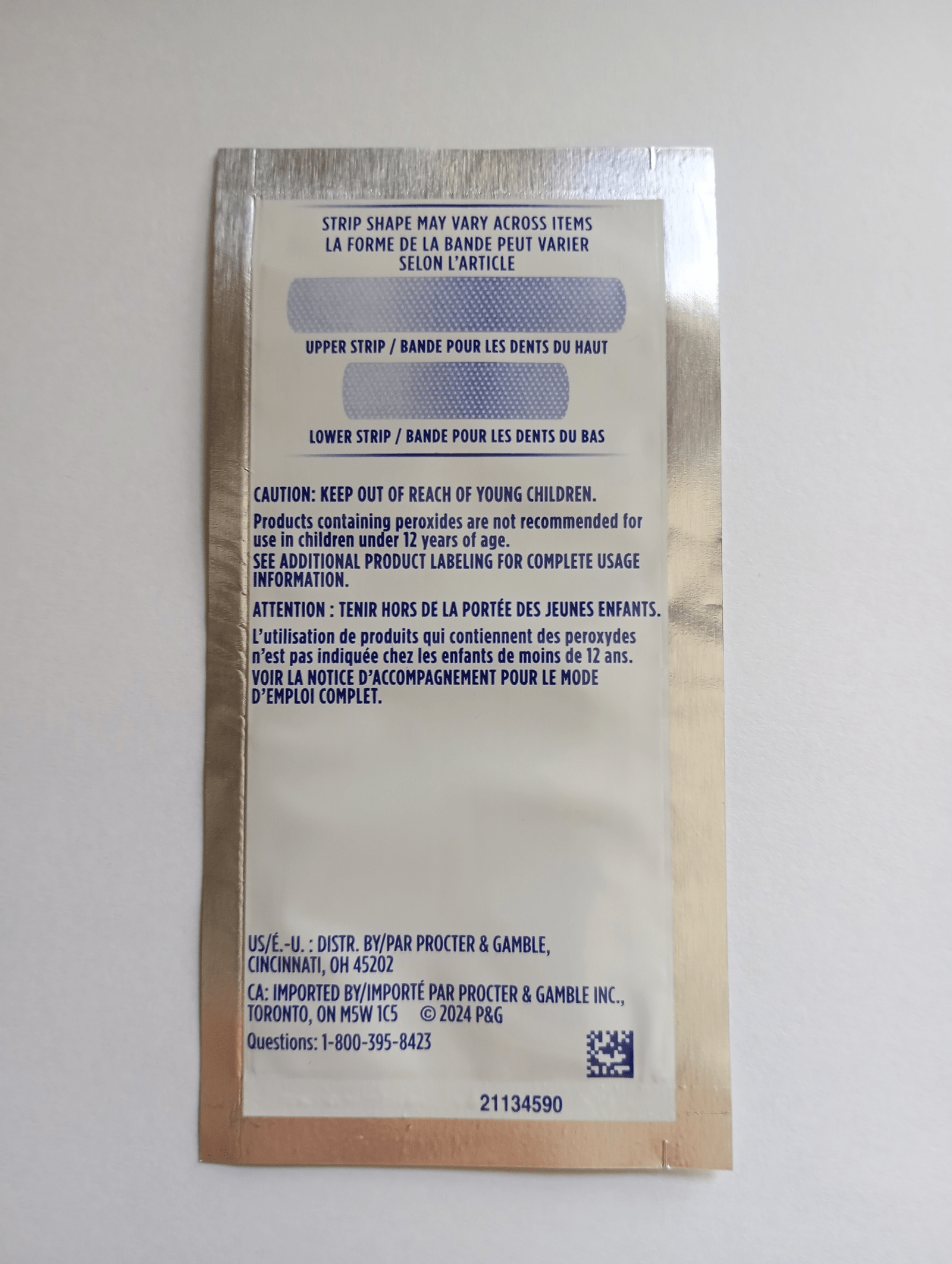 Crest 3D White Sensitive White Teeth Whitening Strips, Level 7