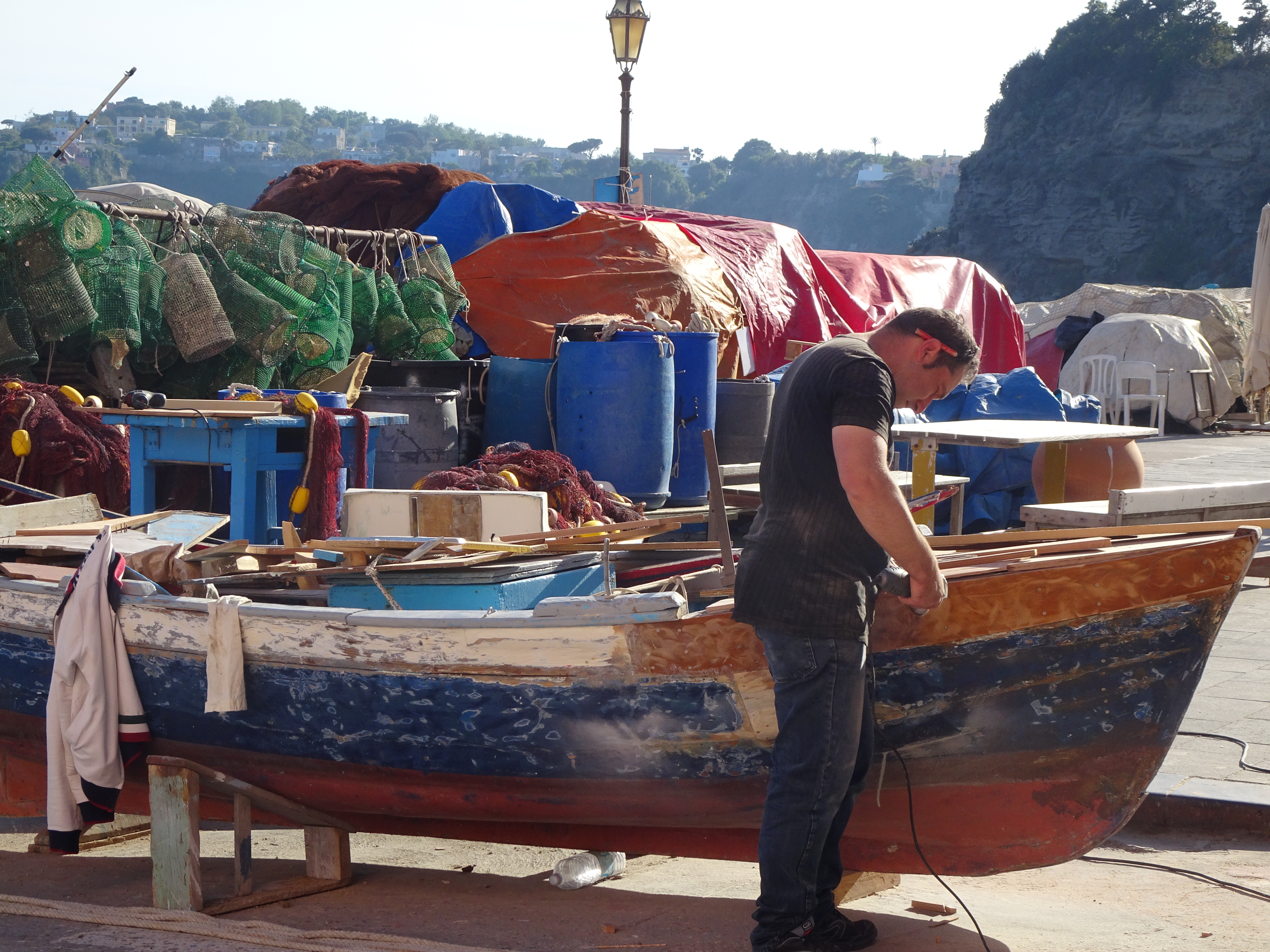 Boats being repaired