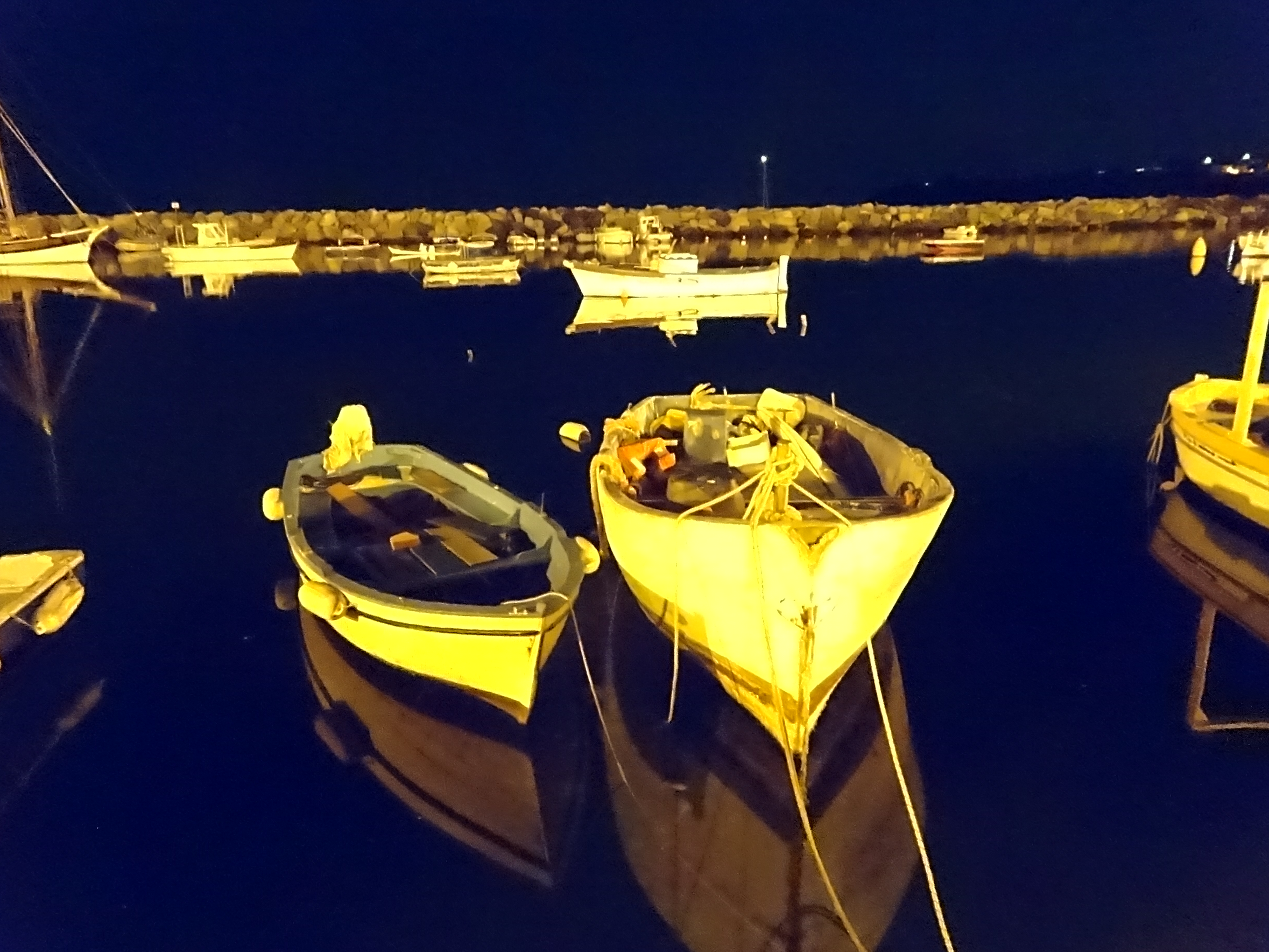 Night time on the water