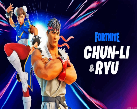 Chun Li And Ryu 5D Diamond Painting