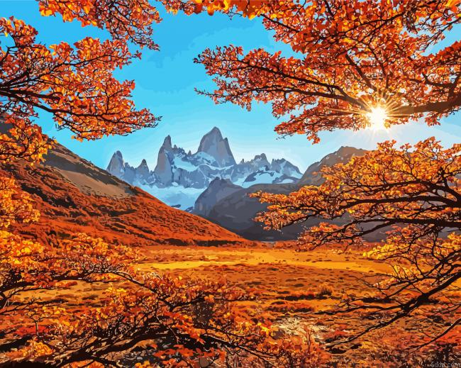 Fall In Mountain 5D Diamond Painting