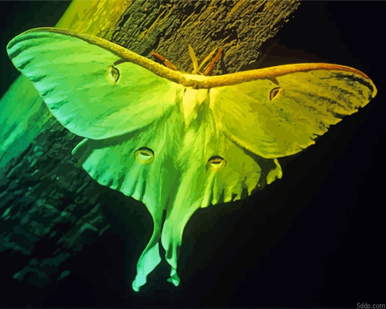Lunar Moth Insect 5D Diamond Painting