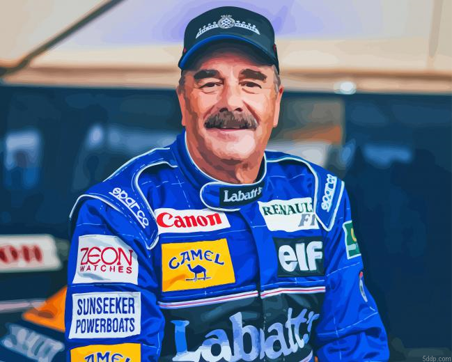 Nigel Mansell Car Racing Driver 5D Diamond Painting