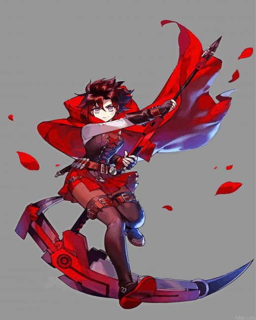 Ruby Rose Rwby Anime 5D Diamond Painting