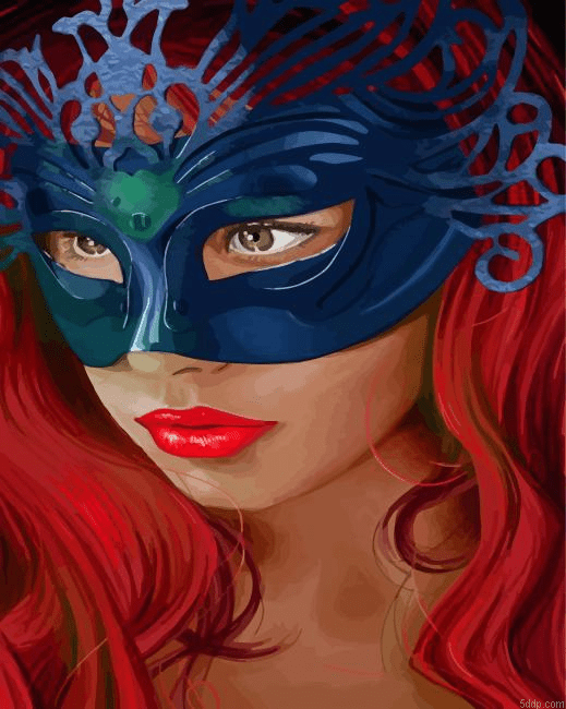 Woman In Mask 5D Diamond Painting