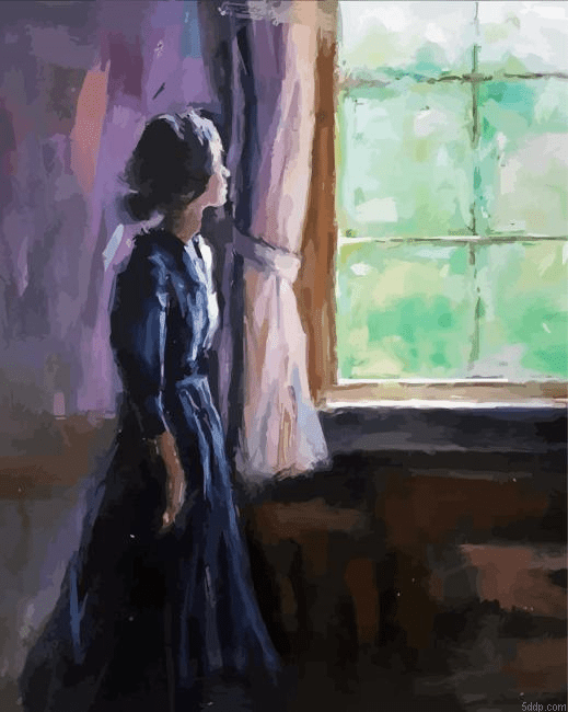 Woman In Window 5D Diamond Painting