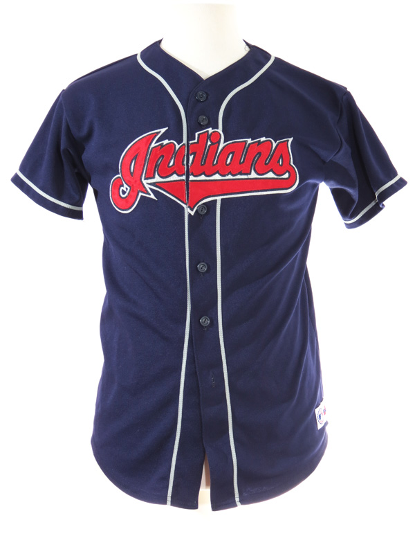 Cleveland Indians Dark Blue MLB Jersey - 5 Star Vintage Cleveland Indians Dark Blue MLB Jersey - 5 Star Vintage