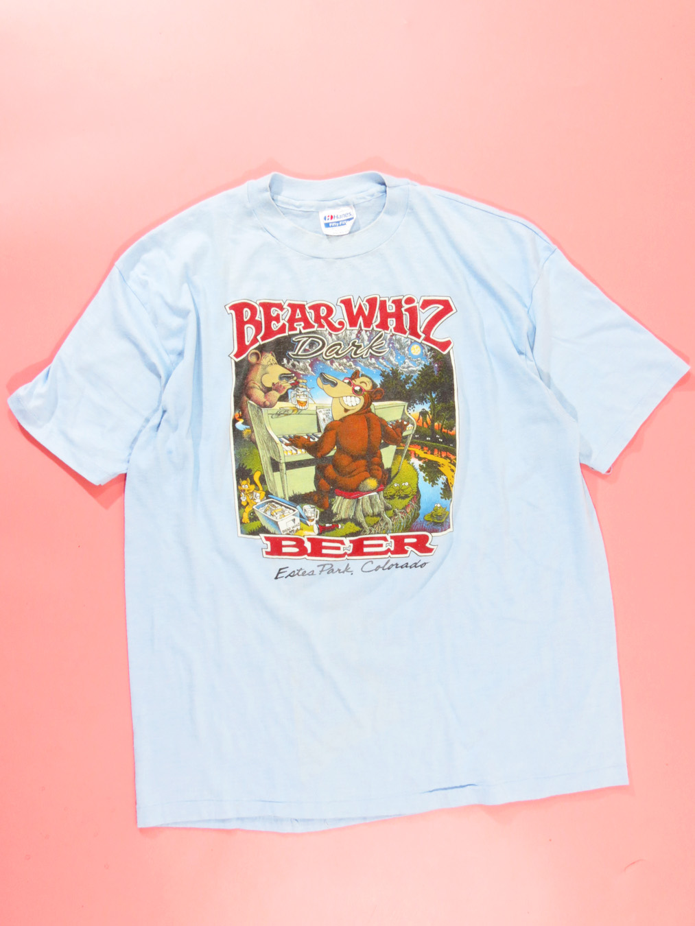 90s Bear WHIZ Dark Beer Single Stitch T-Shirt - 5 Star Vintage