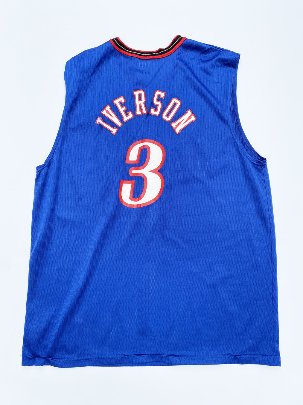 90s Allen Iverson 76ers Blue Champion Jersey - 5 Star Vintage