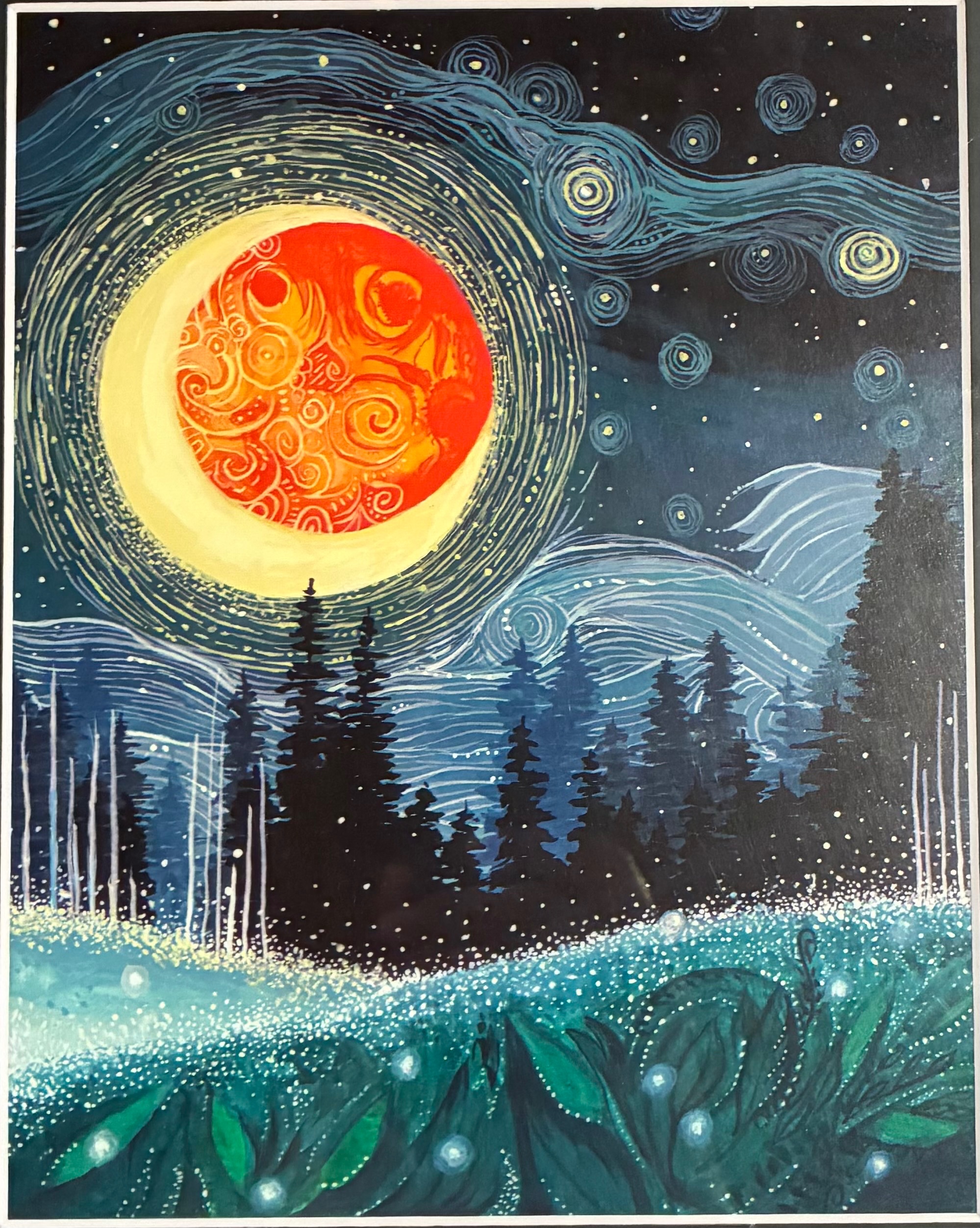 Blood Moon - framed print