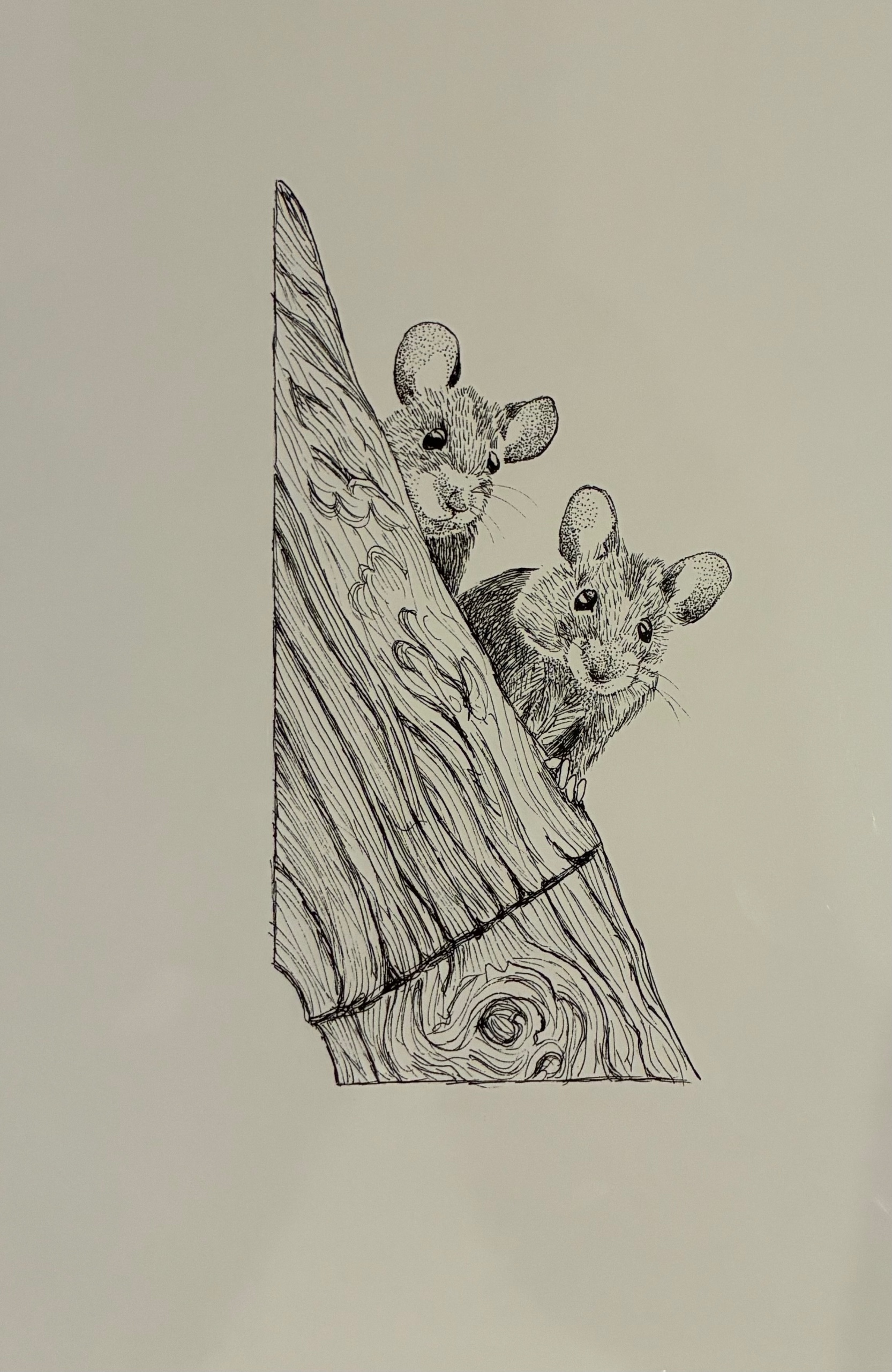Mice On Block - print