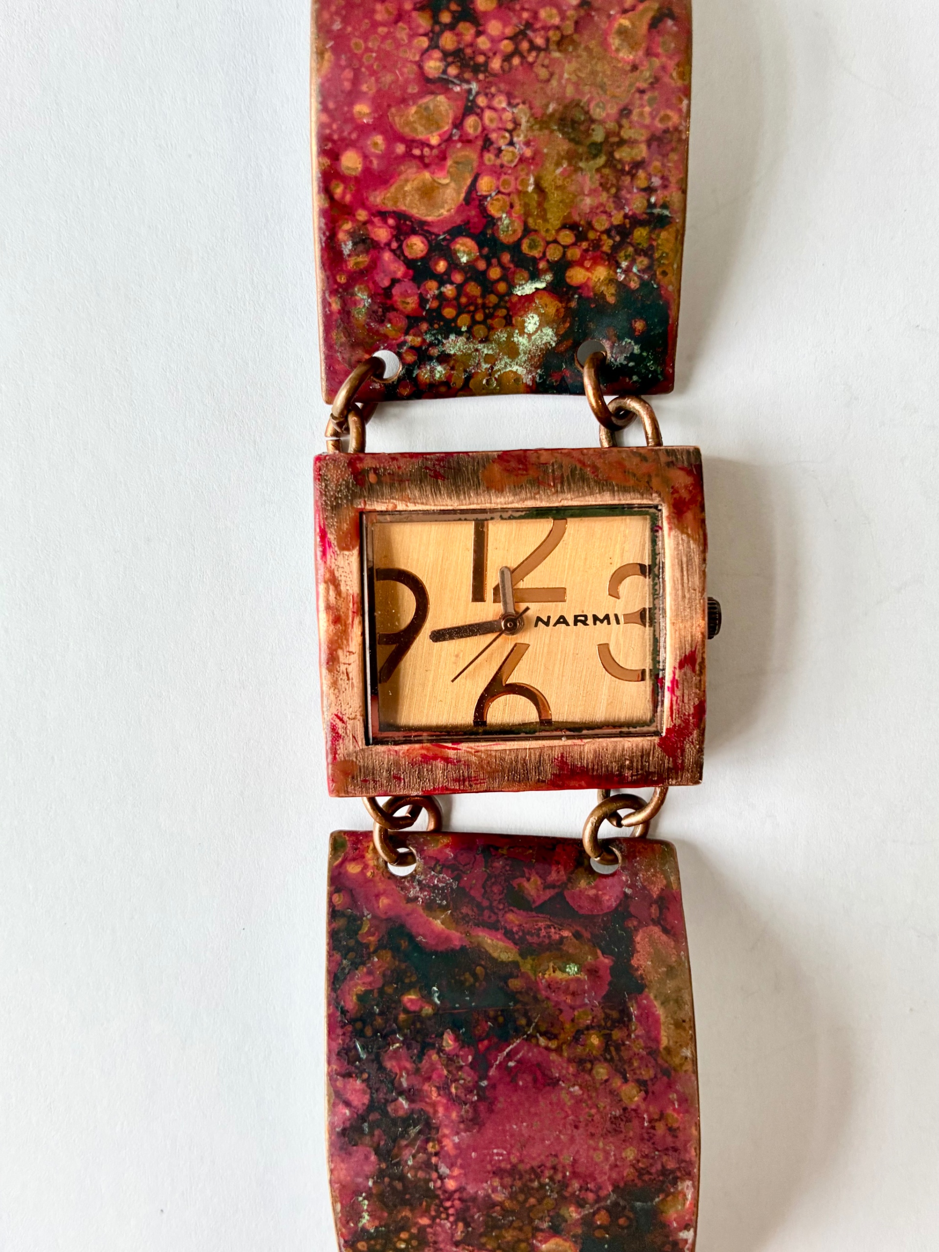 Rectangular Face Copper Watch - watch
