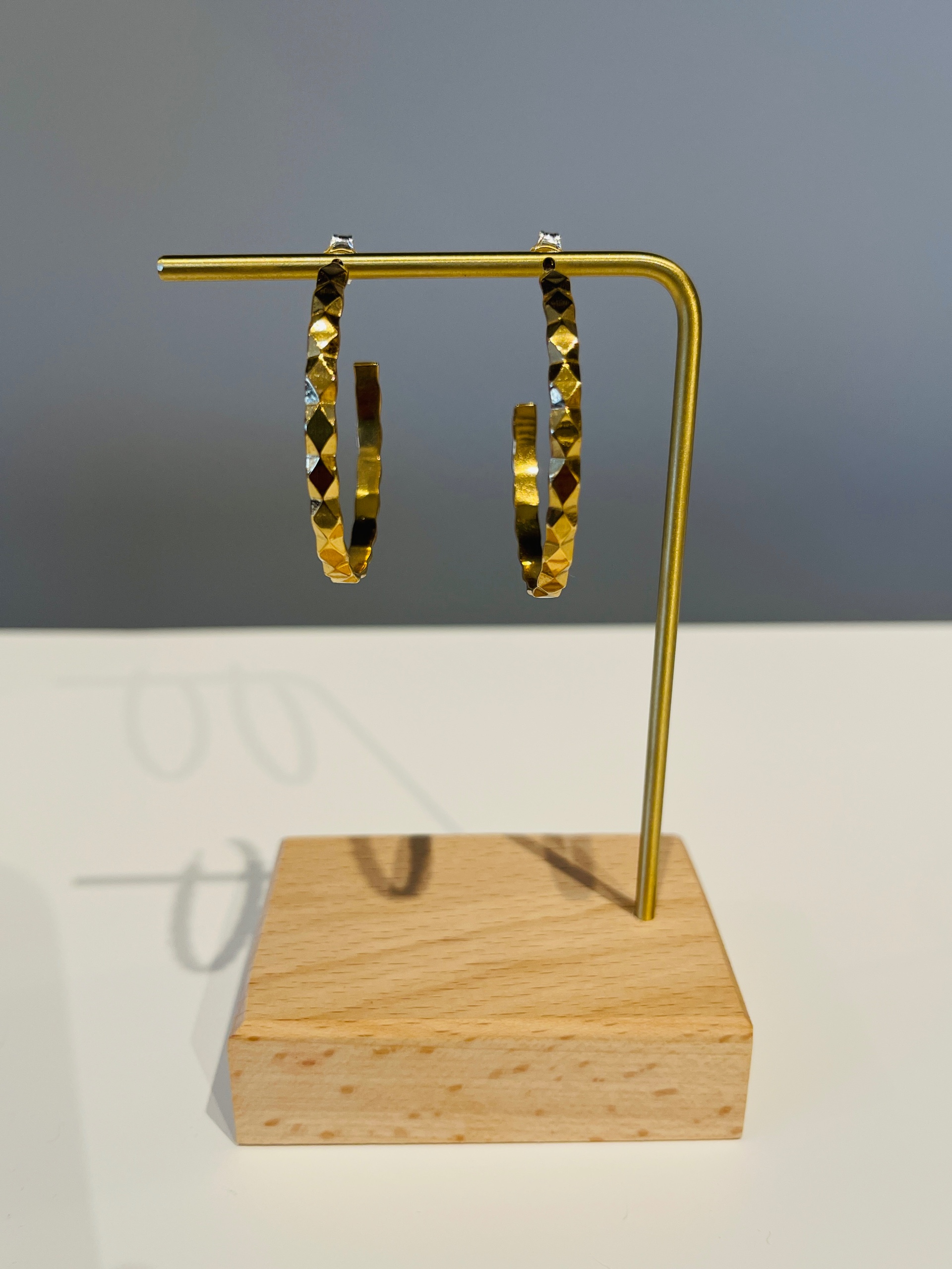 Textured Hoop - earrings