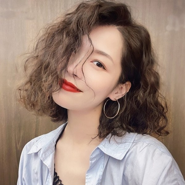 Wig Sheath Women's Short Roll Breathable Natural