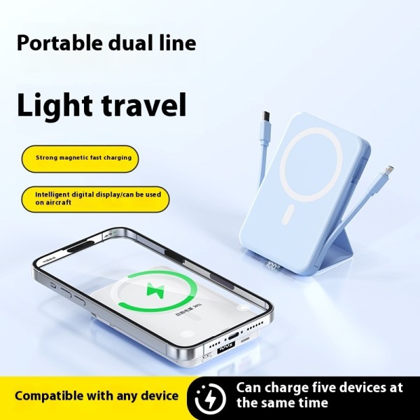 With Cable Magnetic Wireless Super Fast Charge Power Bank Large Capacity