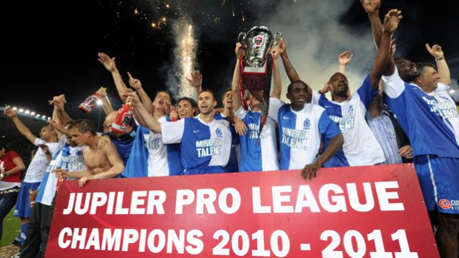 trophy during the jupiler pro league play off 1 match. Krc Genk Champions Of Belgium Six Pointer