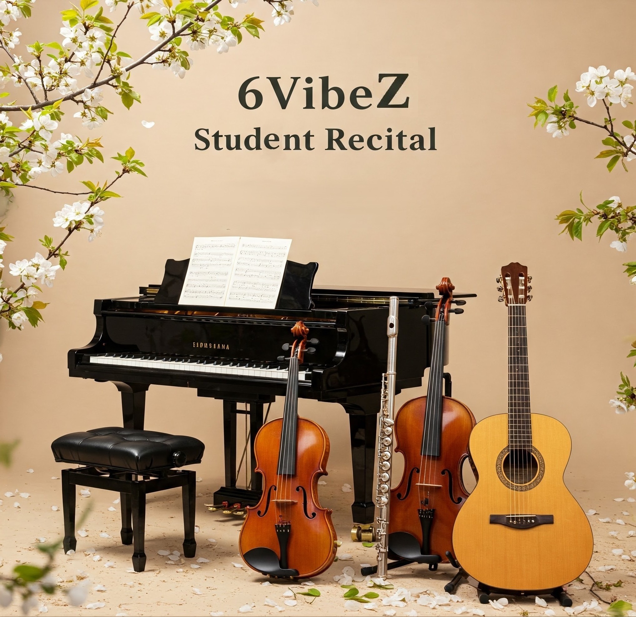 poster for 6VibeZ EOY student recital