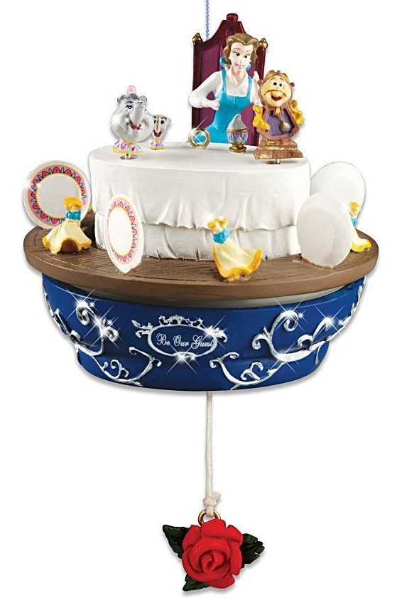 Beauty and the beast christmas ornament