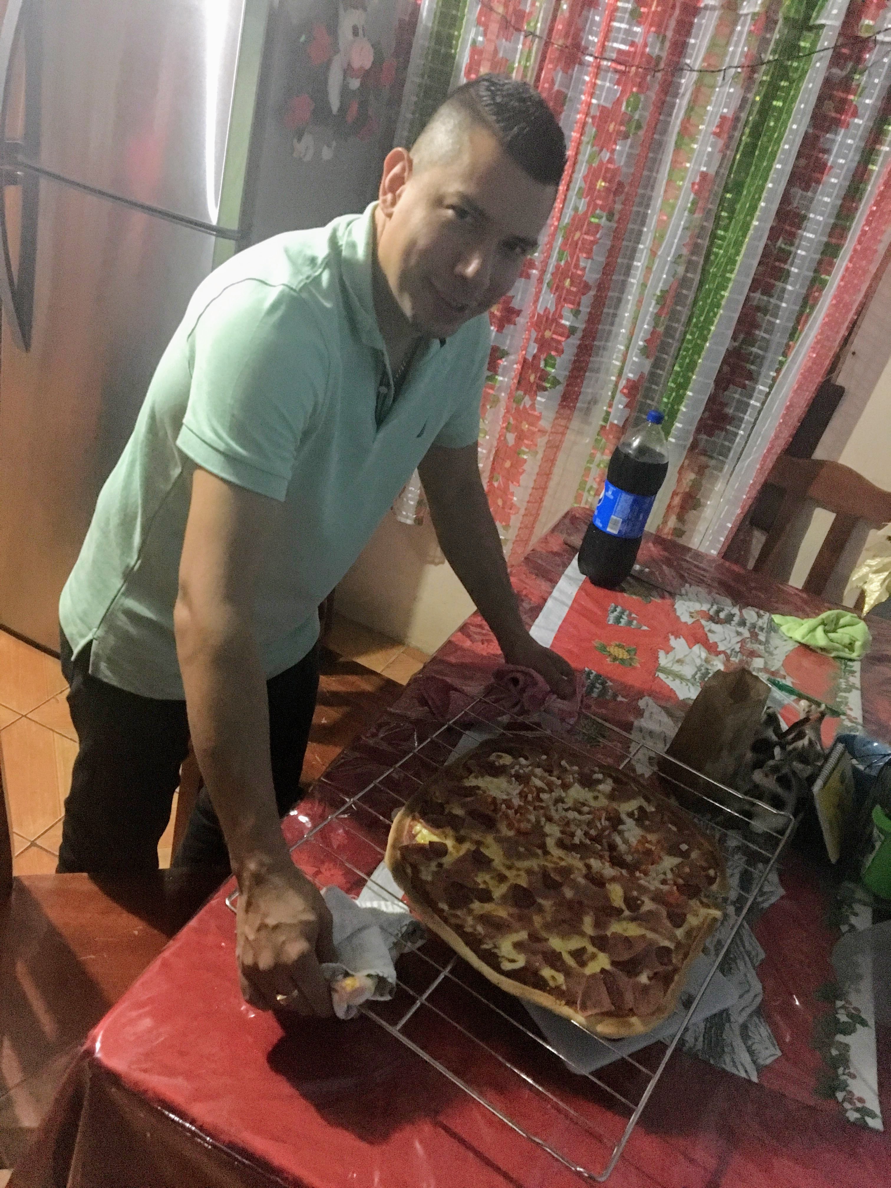 San Vito host brother + pizza