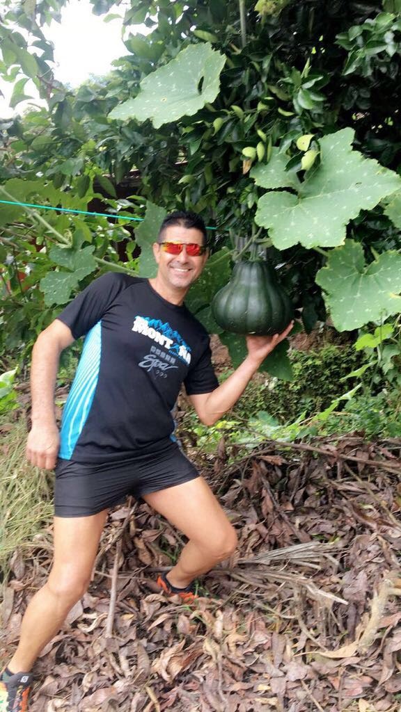 Host Pop Franklin, with a large tree vegetable