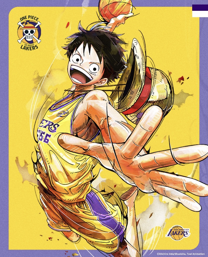 レイカーズ　ワンピース　限定　コラボ Tシャツ XL ＋ポスター　【非売品】 非売品】ONE PIECE × LAKERS コラボ Tシャツ 未使用 - メルカリ