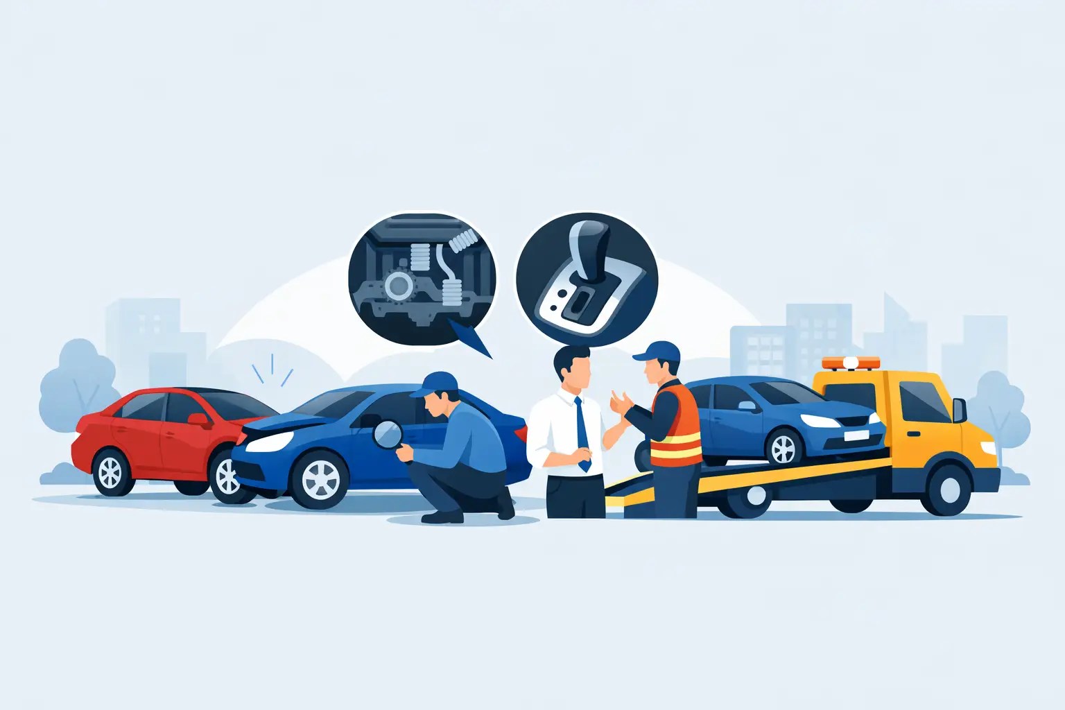 Read more about the article 車禍後車輛如何安全移置，先判斷輪胎、底盤與變速箱狀況再安排拖吊的現場做法