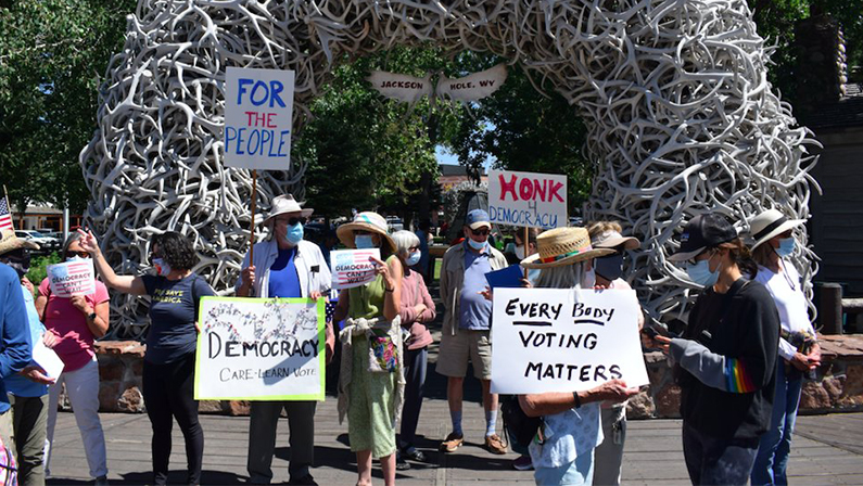Jackson Hole voting rights rally