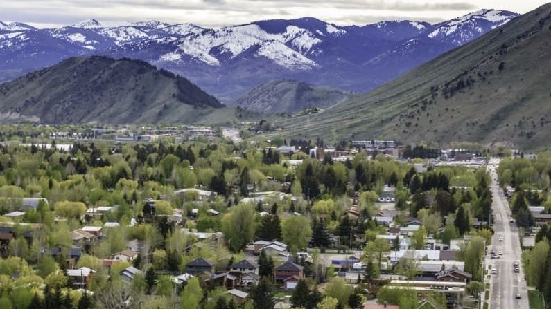 View of Jackson, Wyoming from Butte