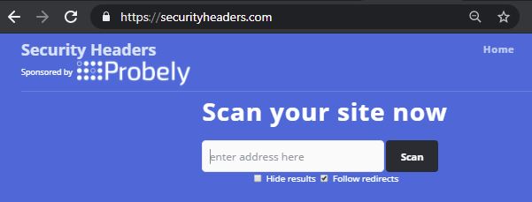 HTTP Security Headers testing tool