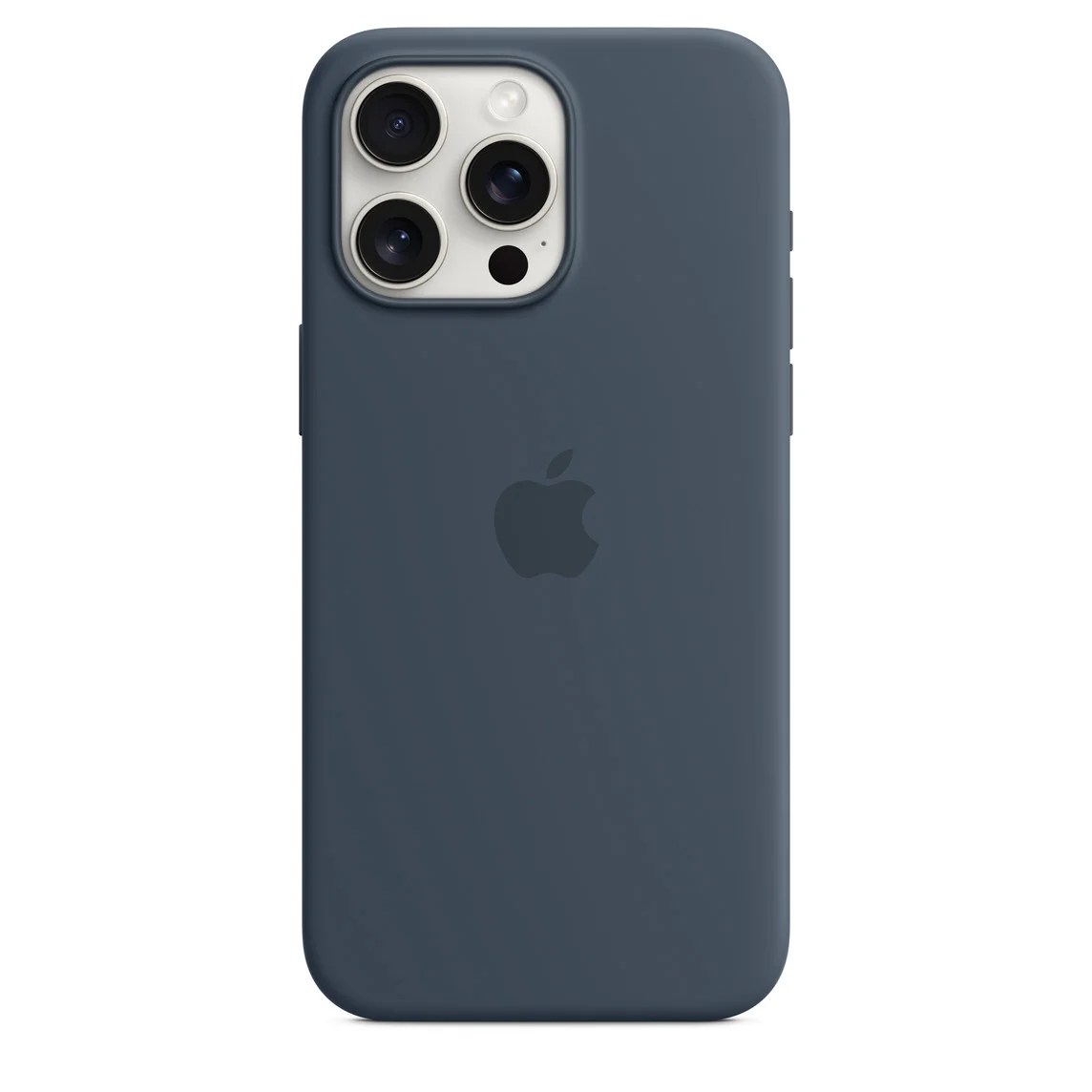 Apple Silicone Case with MagSafeiPhone 15-Storm Blue