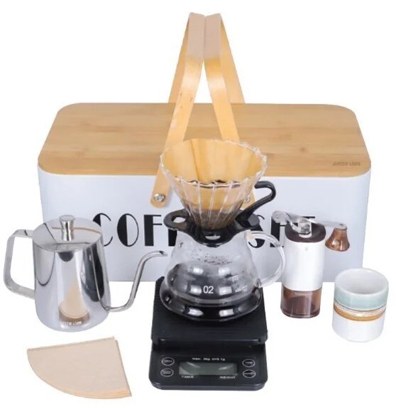 Green Lion G-60 Coffe Maker Set-White
