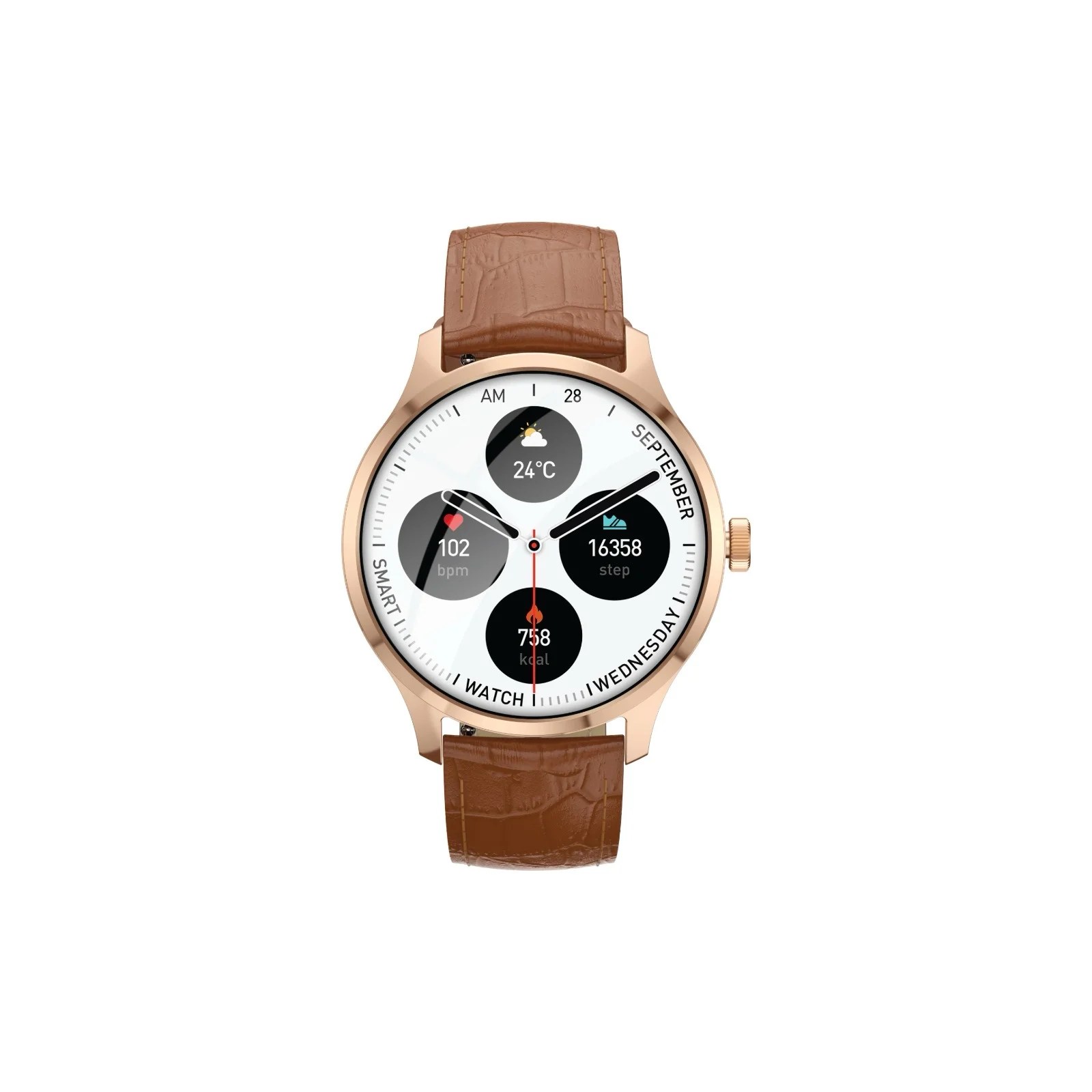 Green Lion Lunar AMOLED Smart watch - Rose Gold