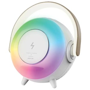 Green Lion Uranus Bluetooth Speaker with Table Lamp - White