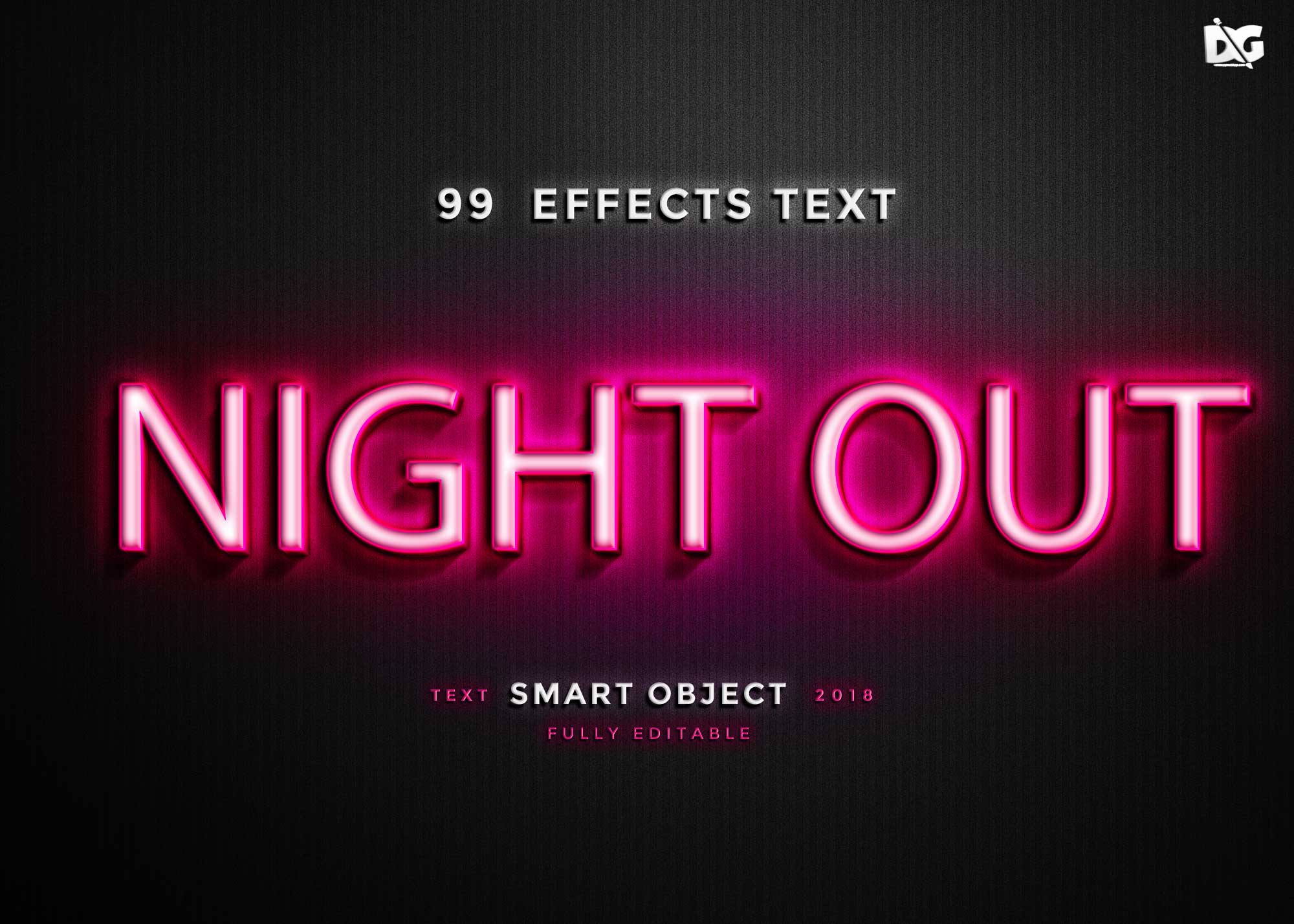 Free Neon Text Effect PSD Download 99Effects