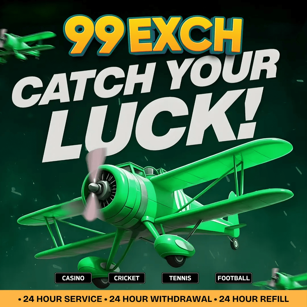 99exch catch your luck poster of aviator plane