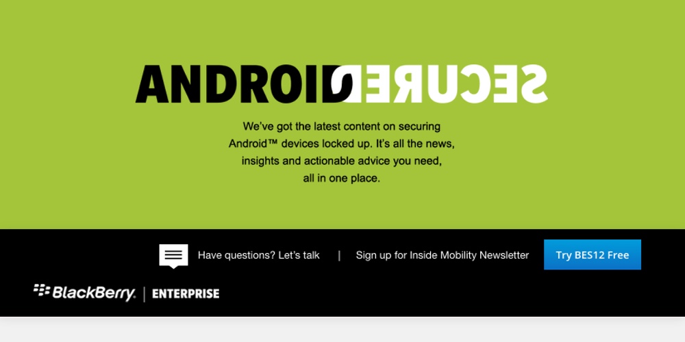 BlackBerry puts its Android-related domains to use, launches 'Android ...