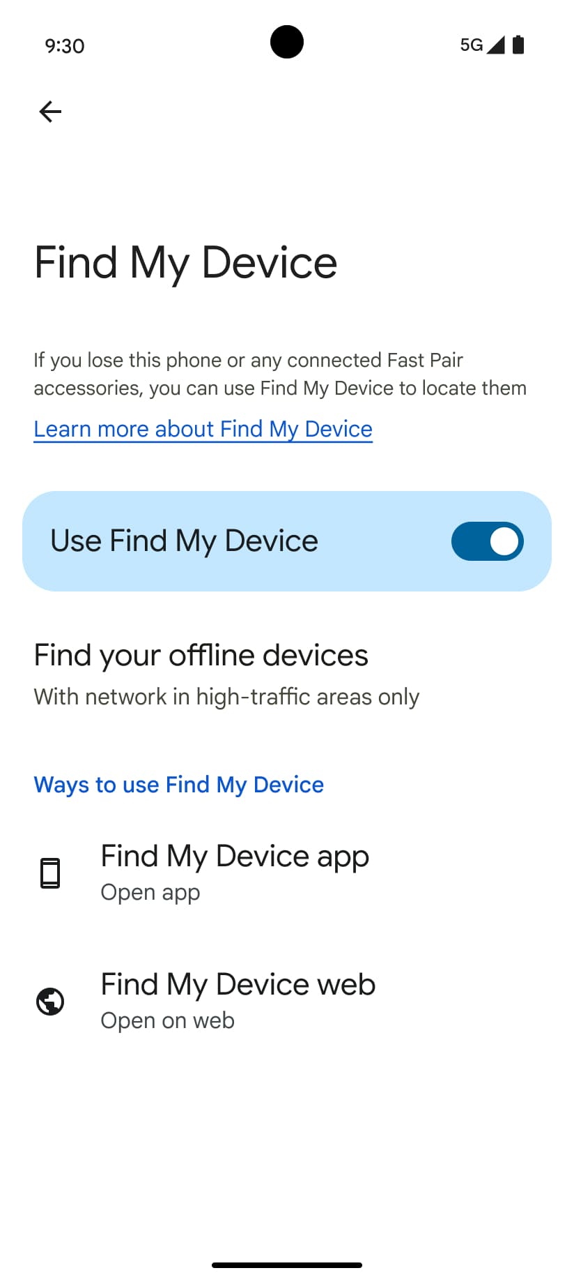 Find My Device network launch